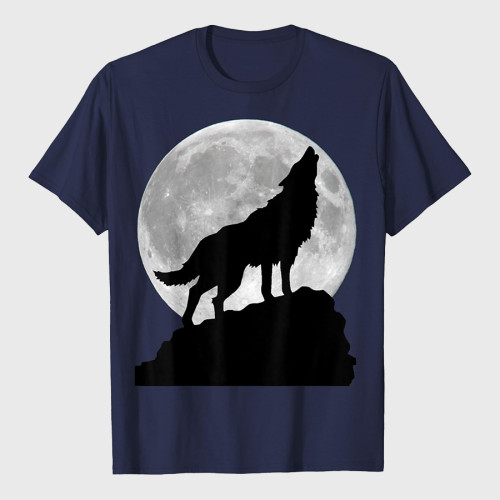 Wolf Howling In Moon T-Shirt