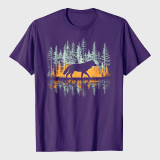 Forest Nature Wildlife Wolf Graphic T-Shirt