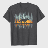 Forest Nature Wildlife Wolf Graphic T-Shirt