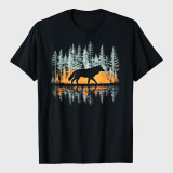 Forest Nature Wildlife Wolf Graphic T-Shirt