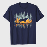 Forest Nature Wildlife Wolf Graphic T-Shirt