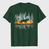 Forest Nature Wildlife Wolf Graphic T-Shirt