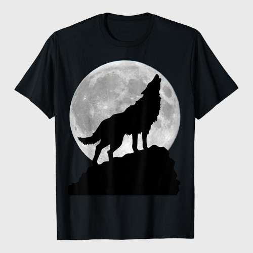 Wolf Howling In Moon T-Shirt