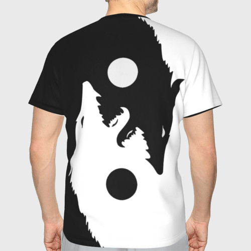 Black White Yin Yang Wolf T-Shirt