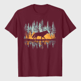 Forest Nature Wildlife Wolf Graphic T-Shirt