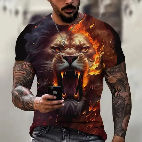 Roaring Fire Lion T-Shirt