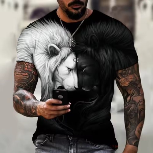 White Black Lion T-Shirt