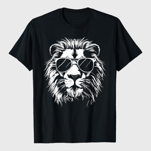Lion Sunglasses Graphic T-Shirt
