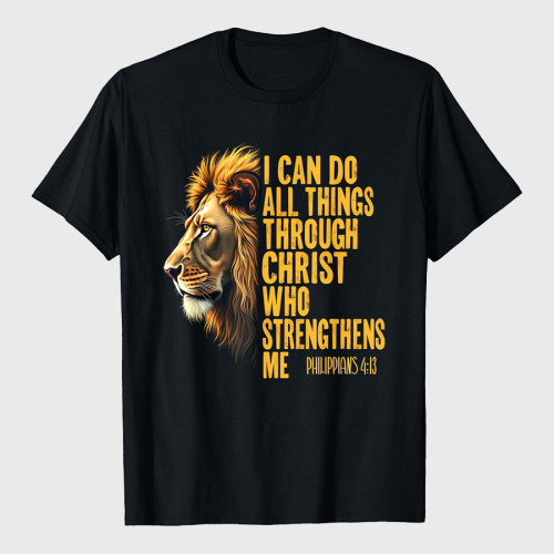 Religious Lion Strengthens Christian T-Shirt