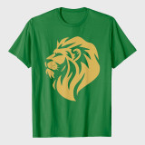 Gold Wilderness Lion Art T-Shirt For Men