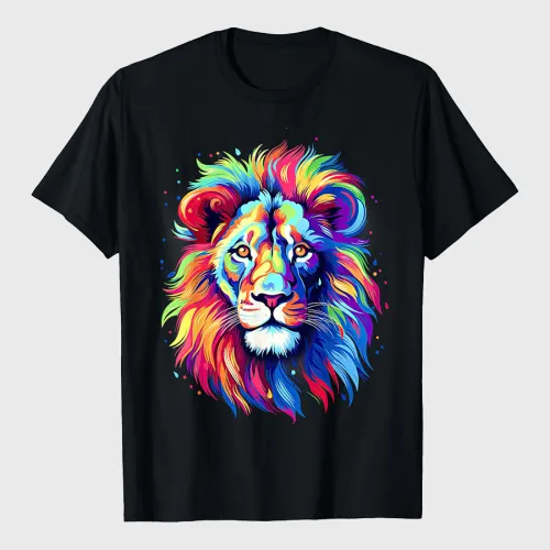 Colorful Lion Spirit Art Leo Lion T-Shirt