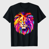 Colorful Lion Head T-Shirt