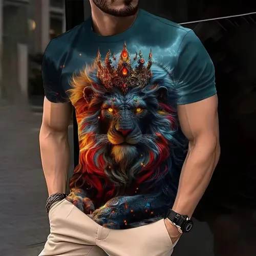 King With Crown Lion T-Shirt