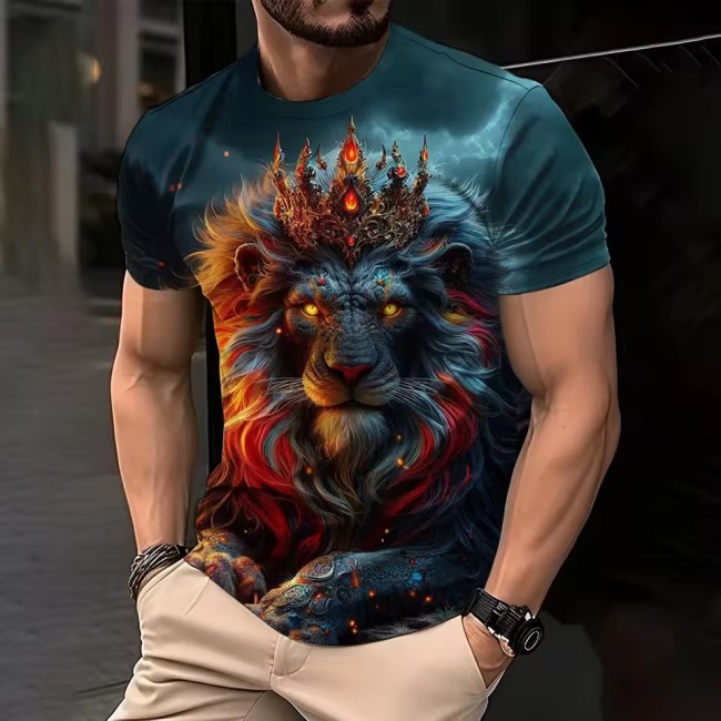 King With Crown Lion T-Shirt
