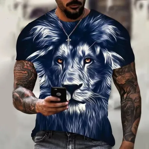 Abstract Lion Art T-Shirt