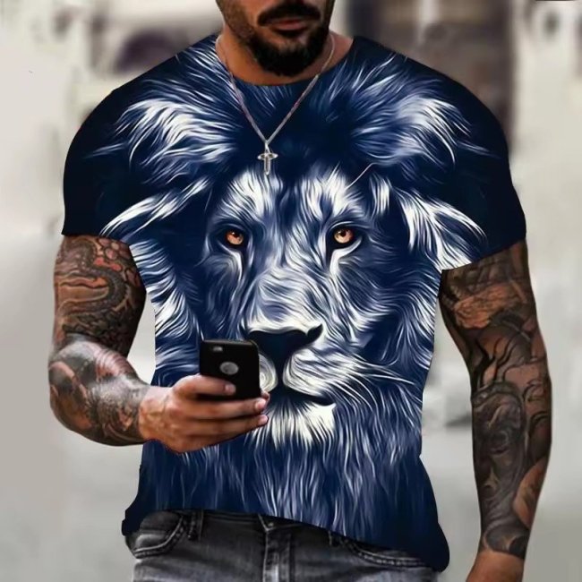 Abstract Lion Art T-Shirt
