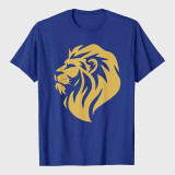 Gold Wilderness Lion Art T-Shirt For Men