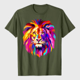 Colorful Lion Head T-Shirt