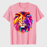 Colorful Lion Head T-Shirt