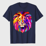 Colorful Lion Head T-Shirt