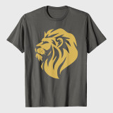 Gold Wilderness Lion Art T-Shirt For Men
