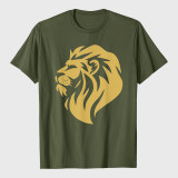 Gold Wilderness Lion Art T-Shirt For Men
