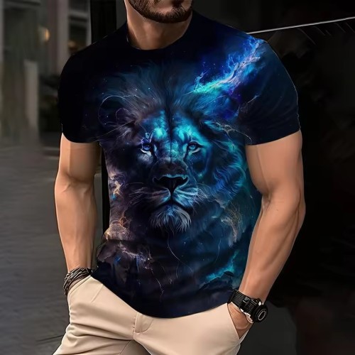 Men's Lion Printed T-Shirt