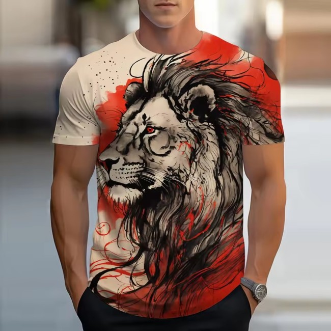 Animal Lion Art T-Shirt