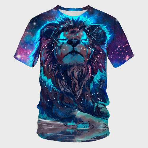 Leo Lion Print T-Shirt