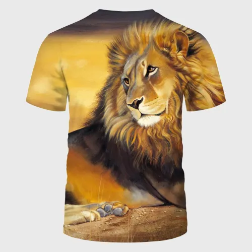 Animal Lion Graphic T-Shirt