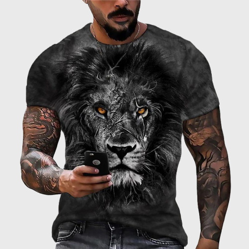 Lion Head Graphic T-Shirt