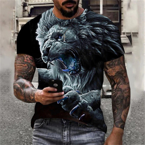Animal Lion Graphic T-Shirt