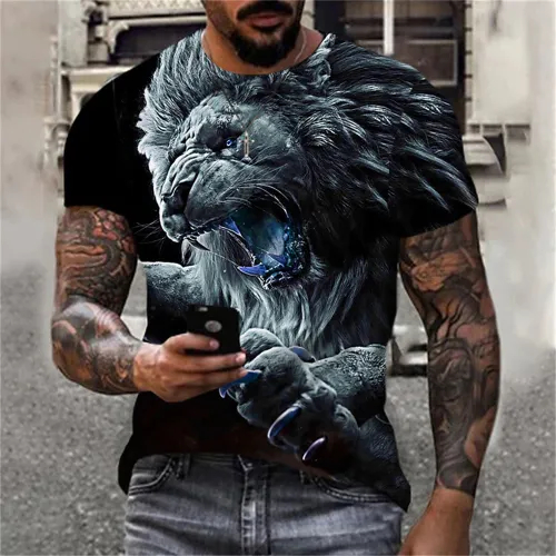 Animal Lion Graphic T-Shirt