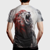 Mens Lion Pattern T-Shirt