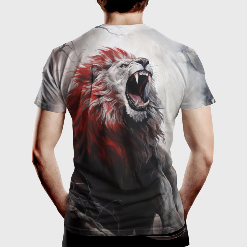 Mens Lion Pattern T-Shirt