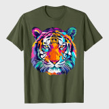 Colorful Tiger Graphic T-Shirt