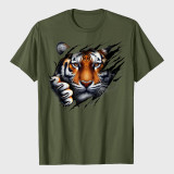 Retro Spirit Tiger Face T-Shirt