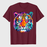Colorful Tiger Graphic T-Shirt