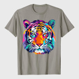 Colorful Tiger Graphic T-Shirt