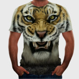3D Tiger Head Graphic T-Shirt