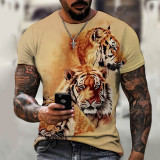 Three Tigers Print T-Shirt