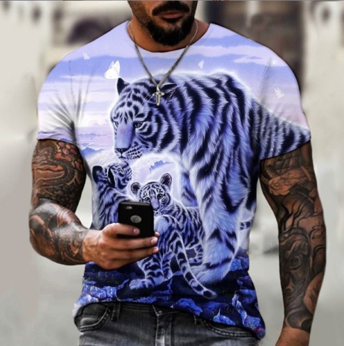 Tiger Family Print T-Shirt