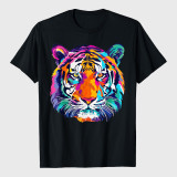 Colorful Tiger Graphic T-Shirt