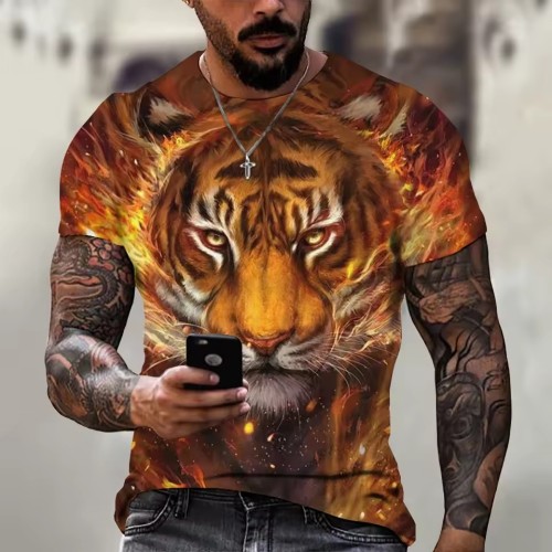 Fire Tiger Graphic T-Shirt