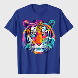 Colorful Tiger Graphic T-Shirt
