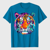 Colorful Tiger Graphic T-Shirt