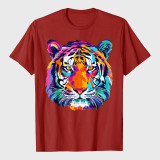 Colorful Tiger Graphic T-Shirt