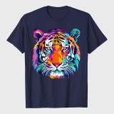 Colorful Tiger Graphic T-Shirt