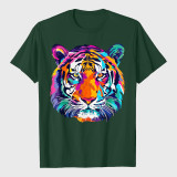 Colorful Tiger Graphic T-Shirt