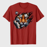 Retro Spirit Tiger Face T-Shirt